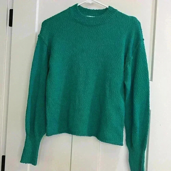 NEW ABOUND Women’s Size XS Green Drop Shoulder Knit Sweater - Picture 1 of 9